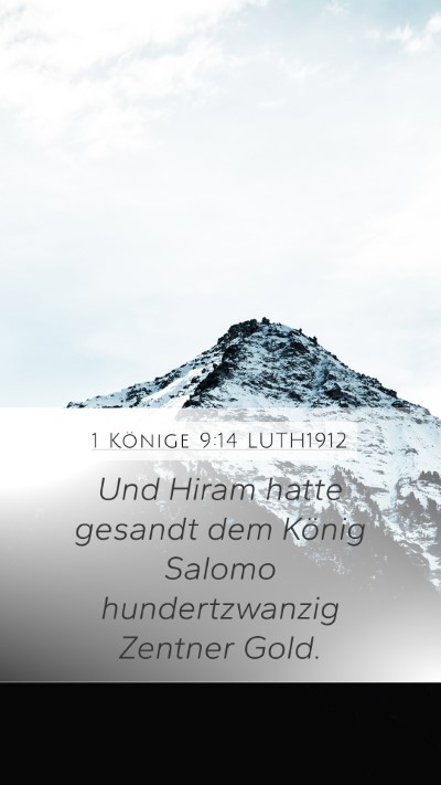 1 Könige 9:14 LUTH1912 Bible Verse Image