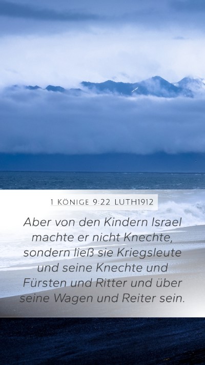 1 Könige 9:22 LUTH1912 Bible Verse Image