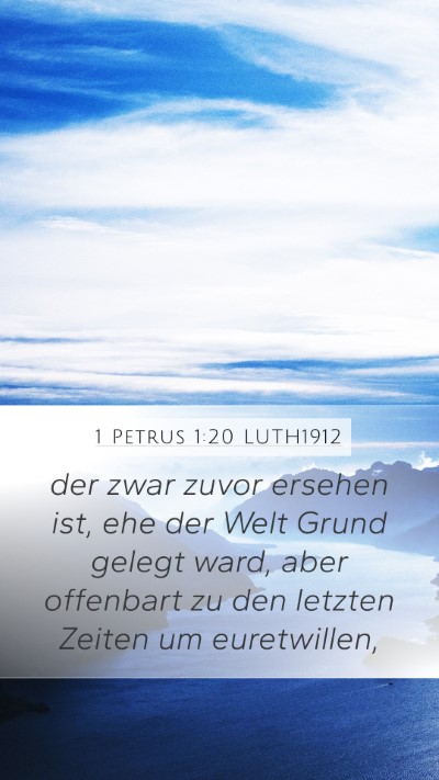 1 Petrus 1:20 LUTH1912 Bible Verse Image