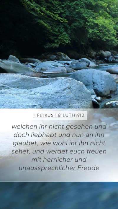 1 Petrus 1:8 LUTH1912 Bible Verse Image