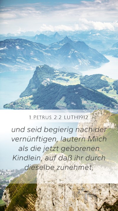 1 Petrus 2:2 LUTH1912 Bible Verse Image