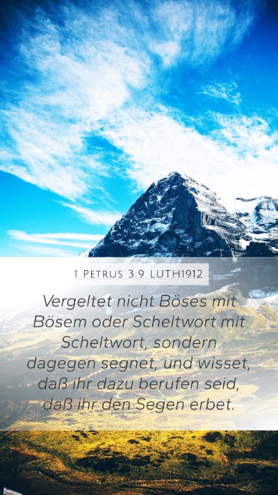 1 Petrus 3:9 LUTH1912 Bible Verse Image