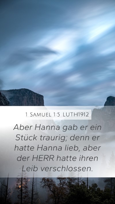 1 Samuel 1:5 LUTH1912 Bible Verse Image