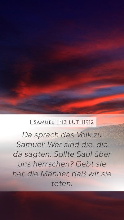 1 Samuel 11:12 LUTH1912 Bible Verse Image