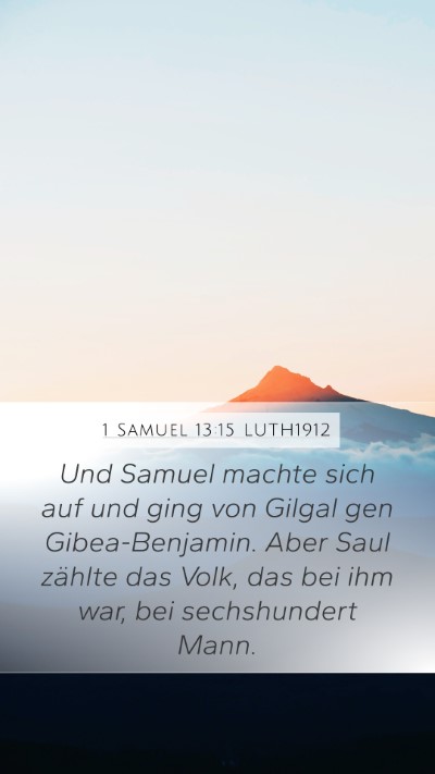 1 Samuel 13:15 LUTH1912 Bible Verse Image