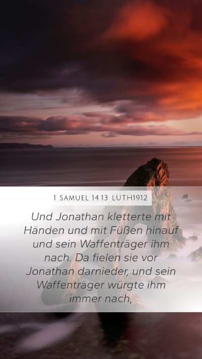 1 Samuel 14:13 LUTH1912 Bible Verse Image