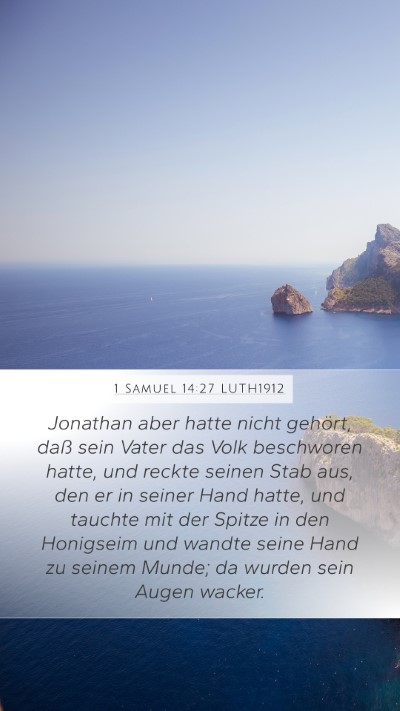 1 Samuel 14:27 LUTH1912 Bible Verse Image