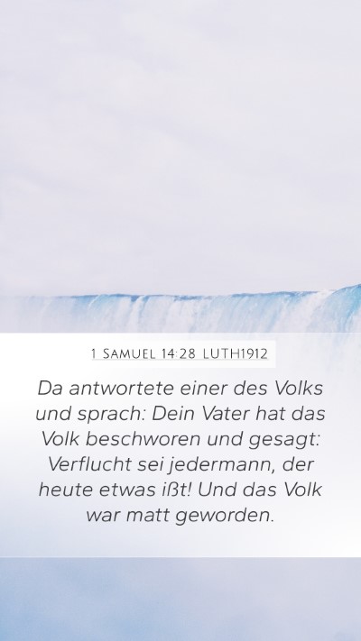1 Samuel 14:28 LUTH1912 Bible Verse Image