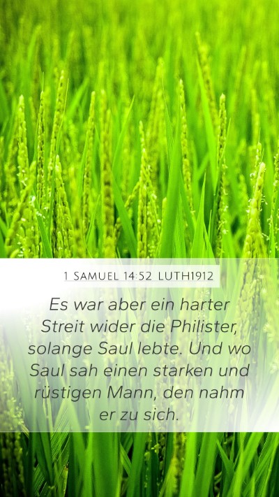 1 Samuel 14:52 LUTH1912 Bible Verse Image
