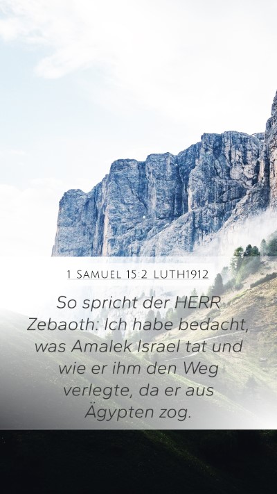 1 Samuel 15:2 LUTH1912 Bible Verse Image