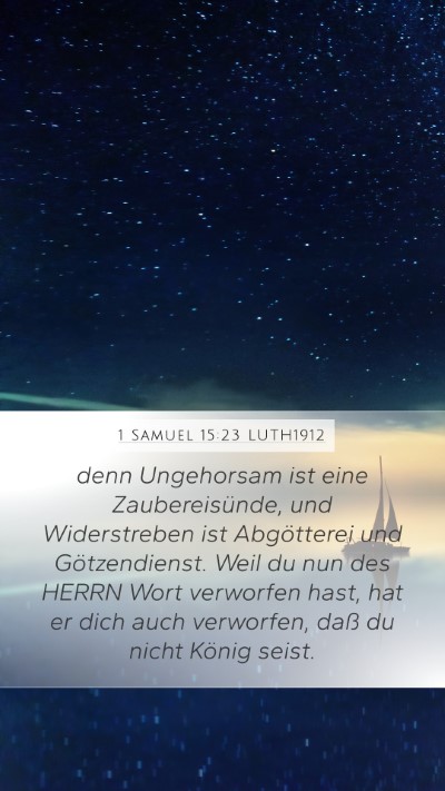 1 Samuel 15:23 LUTH1912 Bible Verse Image