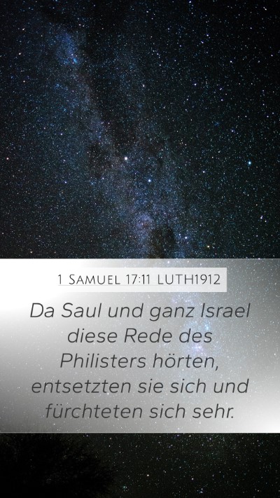1 Samuel 17:11 LUTH1912 Bible Verse Image