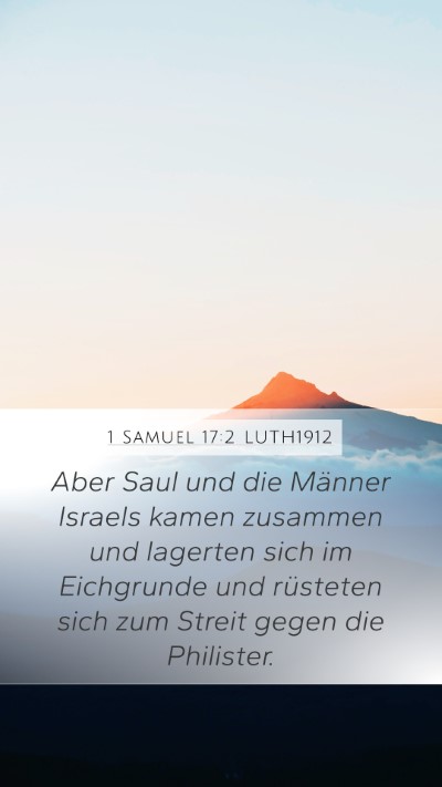 1 Samuel 17:2 LUTH1912 Bible Verse Image