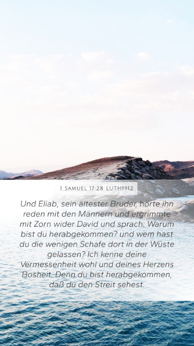 1 Samuel 17:28 LUTH1912 Bible Verse Image