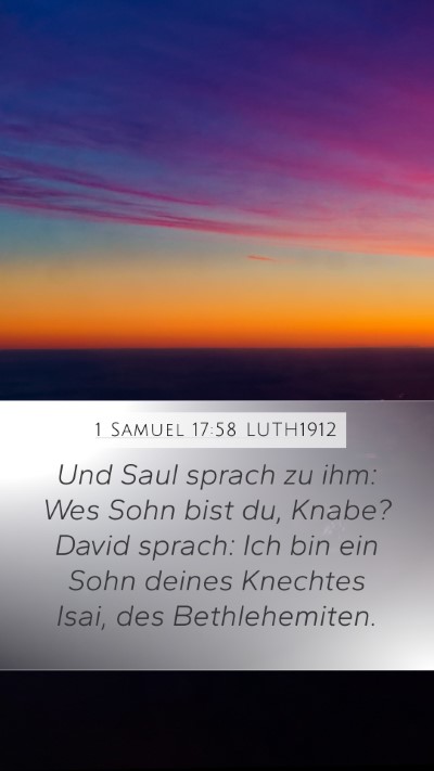 1 Samuel 17:58 LUTH1912 Bible Verse Image