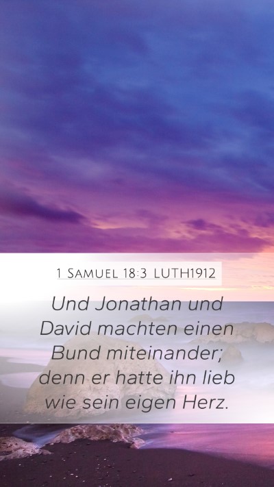 1 Samuel 18:3 LUTH1912 Bible Verse Image