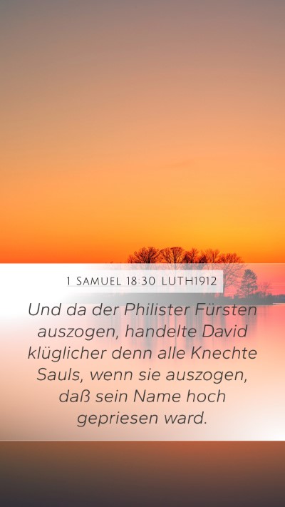 1 Samuel 18:30 LUTH1912 Bible Verse Image