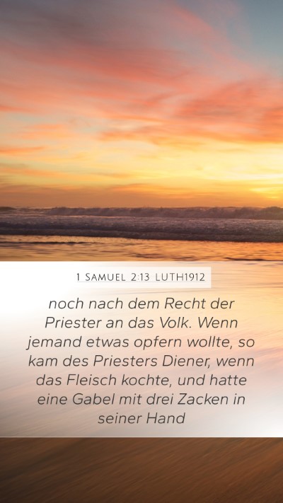 1 Samuel 2:13 LUTH1912 Bible Verse Image