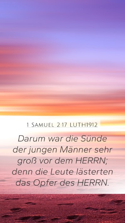 1 Samuel 2:17 LUTH1912 Bible Verse Image