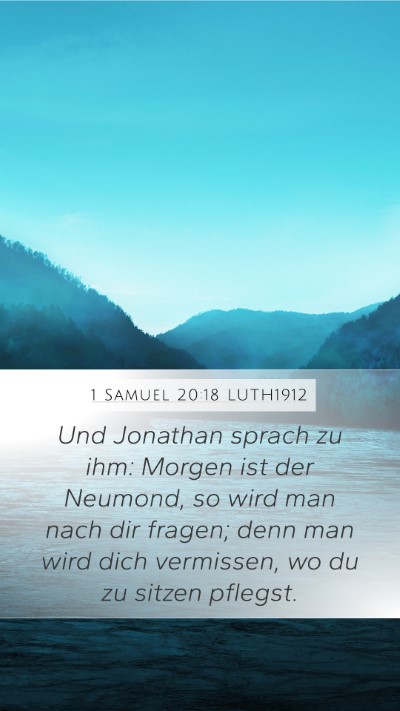 1 Samuel 20:18 LUTH1912 Bible Verse Image