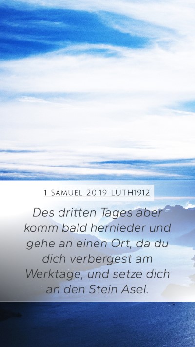 1 Samuel 20:19 LUTH1912 Bible Verse Image