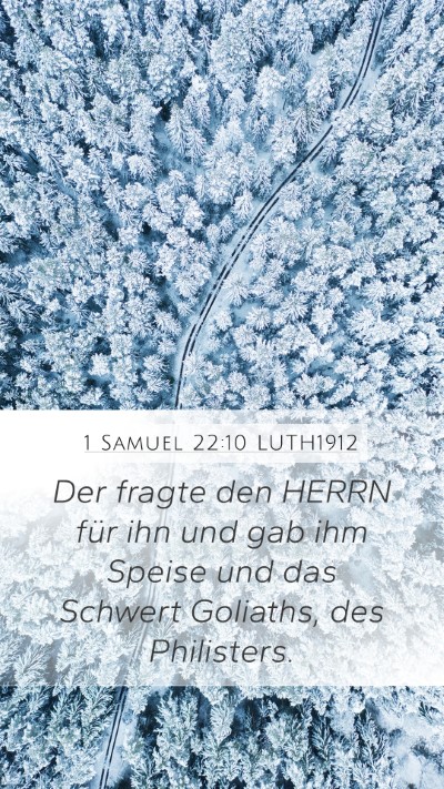 1 Samuel 22:10 LUTH1912 Bible Verse Image