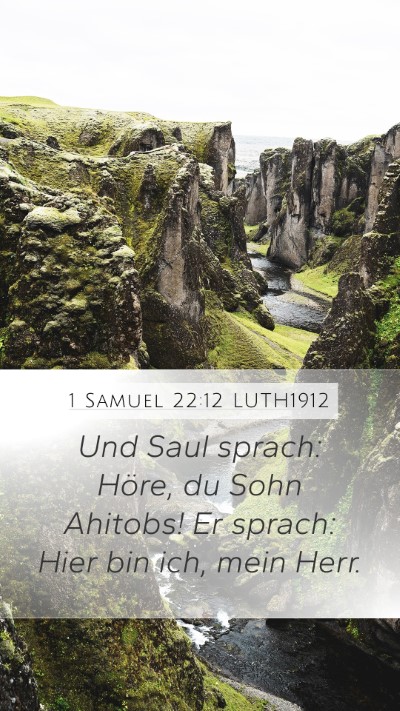 1 Samuel 22:12 LUTH1912 Bible Verse Image