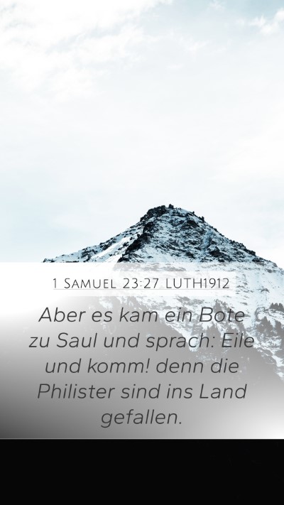 1 Samuel 23:27 LUTH1912 Bible Verse Image