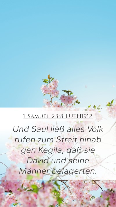 1 Samuel 23:8 LUTH1912 Bible Verse Image