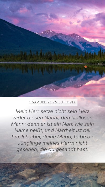 1 Samuel 25:25 LUTH1912 Bible Verse Image