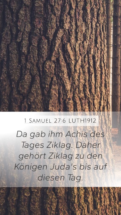 1 Samuel 27:6 LUTH1912 Bible Verse Image