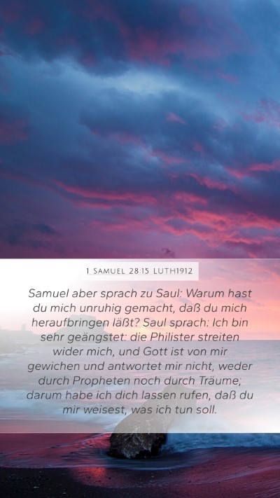 1 Samuel 28:15 LUTH1912 Bible Verse Image