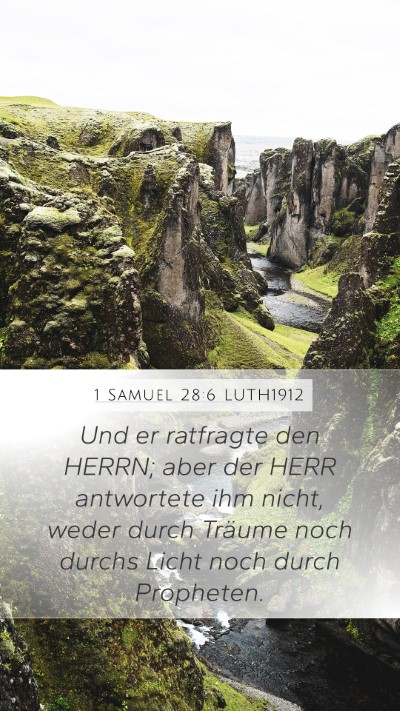 1 Samuel 28:6 LUTH1912 Bible Verse Image
