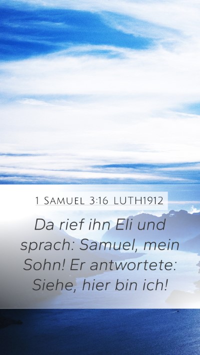 1 Samuel 3:16 LUTH1912 Bible Verse Image