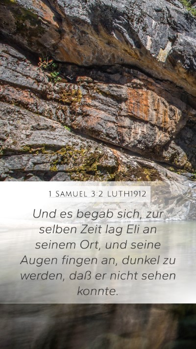 1 Samuel 3:2 LUTH1912 Bible Verse Image