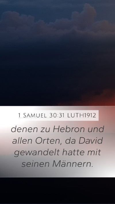 1 Samuel 30:31 LUTH1912 Bible Verse Image
