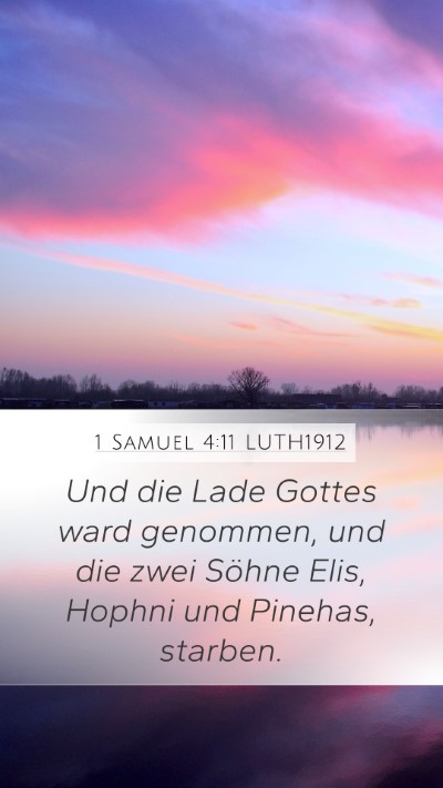 1 Samuel 4:11 LUTH1912 Bible Verse Image