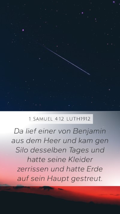 1 Samuel 4:12 LUTH1912 Bible Verse Image