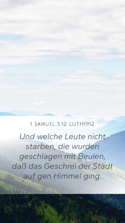 1 Samuel 5:12 LUTH1912 Bible Verse Image