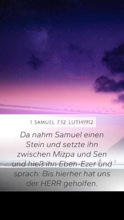 1 Samuel 7:12 LUTH1912 Bible Verse Image
