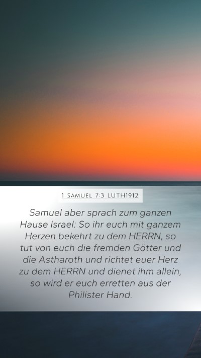 1 Samuel 7:3 LUTH1912 Bible Verse Image