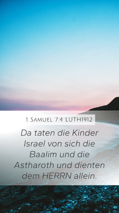 1 Samuel 7:4 LUTH1912 Bible Verse Image