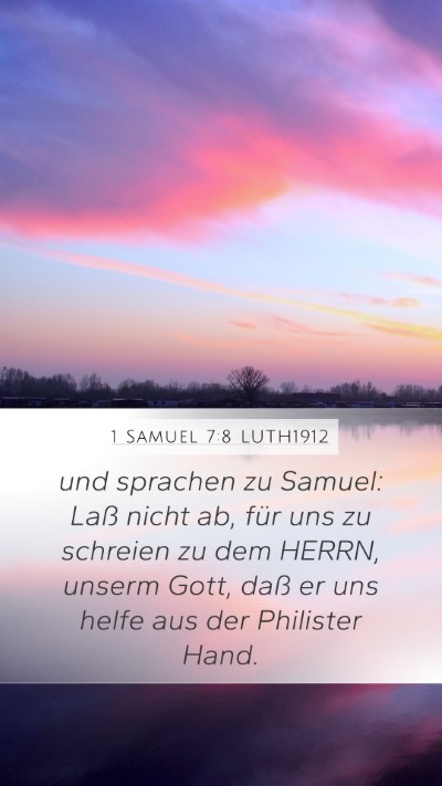 1 Samuel 7:8 LUTH1912 Bible Verse Image