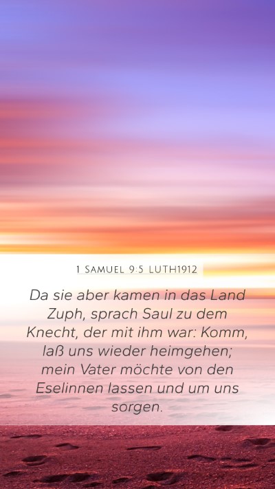 1 Samuel 9:5 LUTH1912 Bible Verse Image
