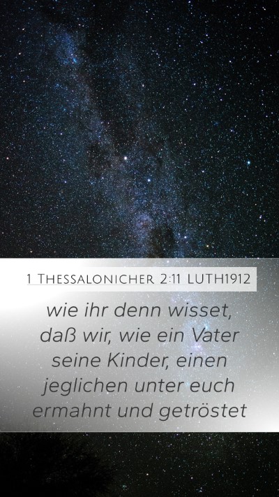 1 Thessalonicher 2:11 LUTH1912 Bible Verse Image