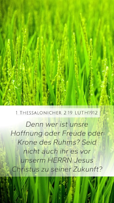 1 Thessalonicher 2:19 LUTH1912 Bible Verse Image