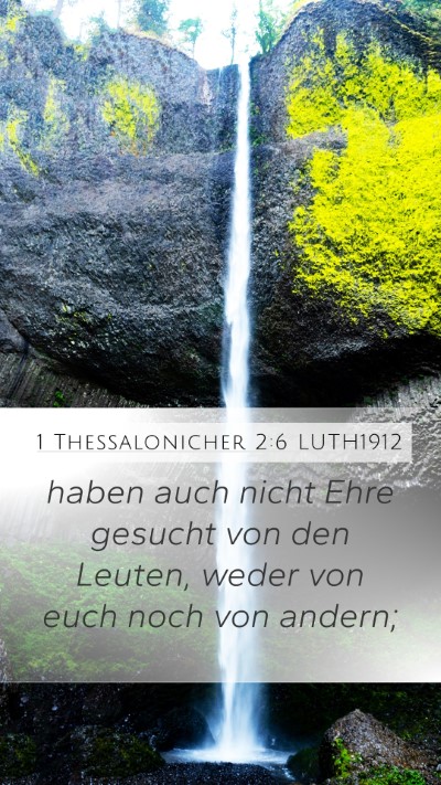 1 Thessalonicher 2:6 LUTH1912 Bible Verse Image