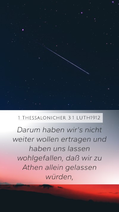 1 Thessalonicher 3:1 LUTH1912 Bible Verse Image