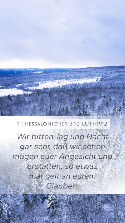 1 Thessalonicher 3:10 LUTH1912 Bible Verse Image