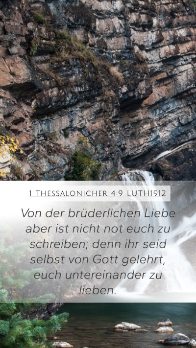 1 Thessalonicher 4:9 LUTH1912 Bible Verse Image